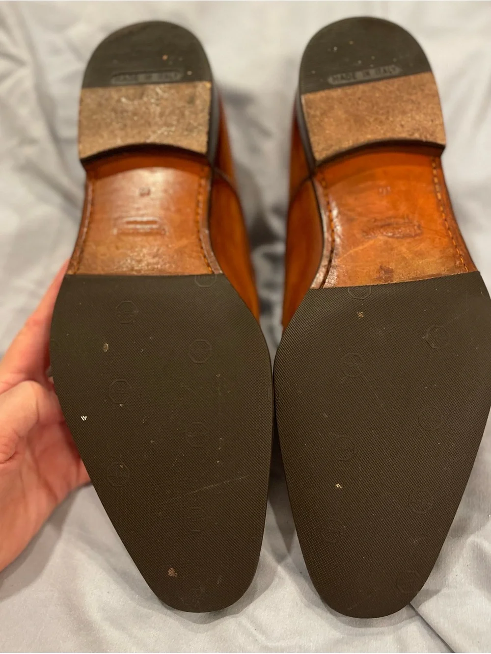 Magnanni Marco II Men's Single Monk Strap  Dress Shoes in Cognac Brow